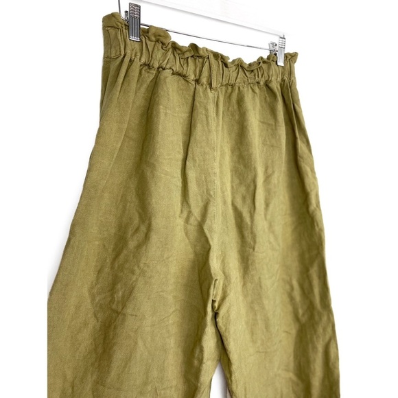 Young Fabulous and Broke YFB Linen Blend Sailor Wide Leg Pants, Green - Size‎ L - Picture 6 of 8